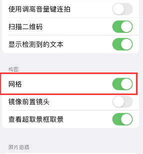 溧水苹果手机维修网点分享iPhone如何开启九宫格构图功能