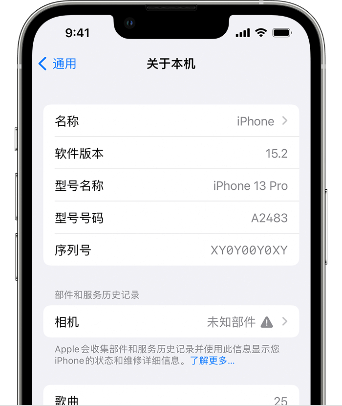 溧水苹果维修分享iPhone 出现提示相机“未知部件”是什么原因？ 